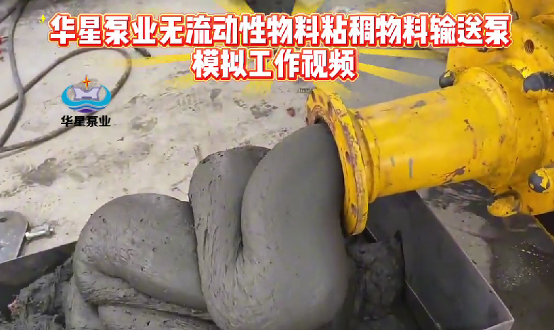 華星無流動性物料粘稠物料輸送泵模擬工作視頻