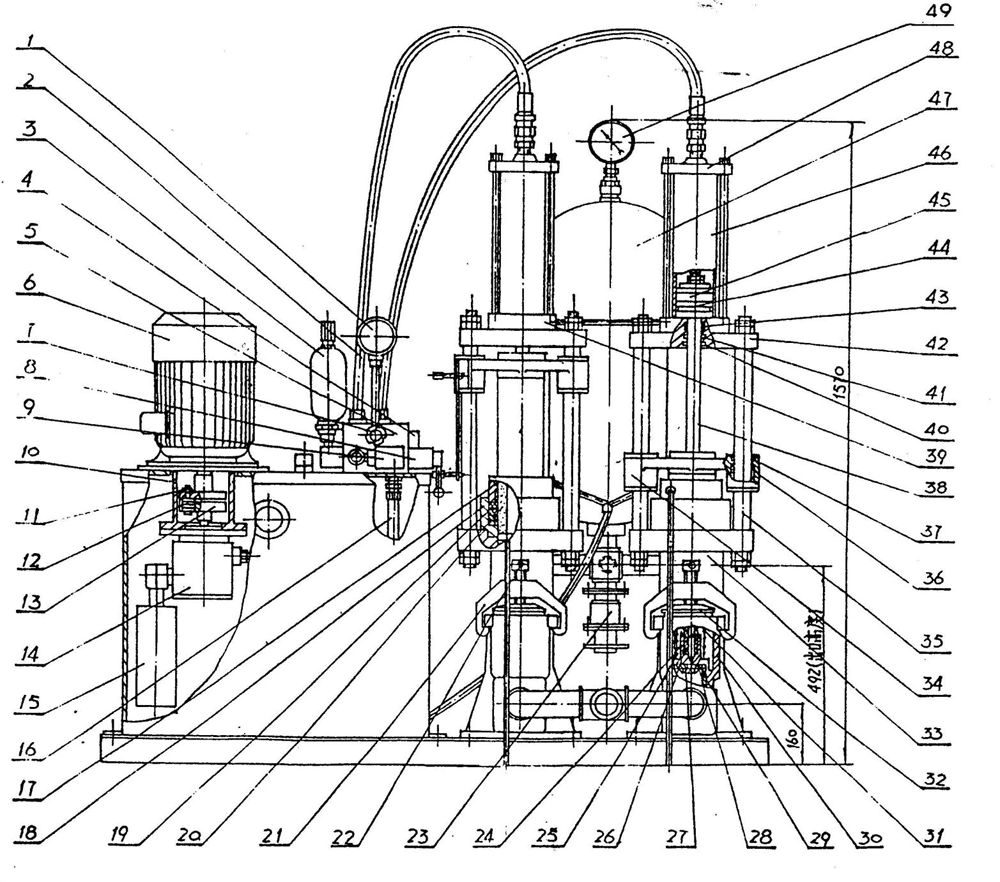 油壓泥漿柱塞泵結(jié)構(gòu)圖